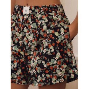 Anthropologie The Wren Boxer Shorts Strawberry Print XL